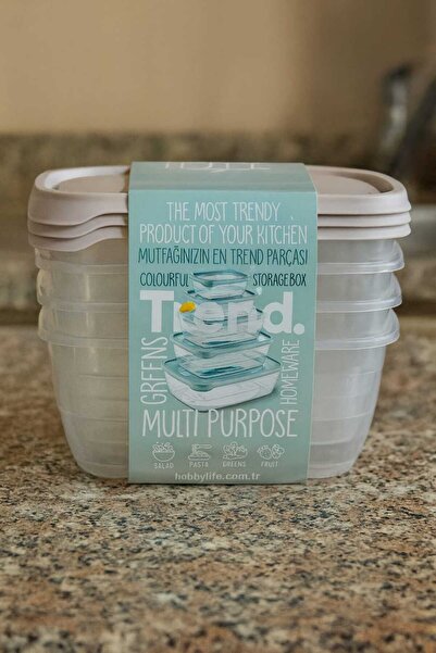 HOBBY LİFE 5-Piece Trend Storage Container Set - 0.25 Liter Mini Size Practical Boxes with Lids