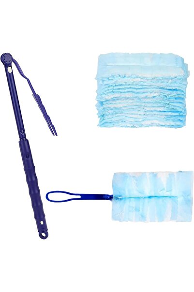 Generic Disposable Blue Duster Kit with Long & Short Handles - Includes 20 Refills