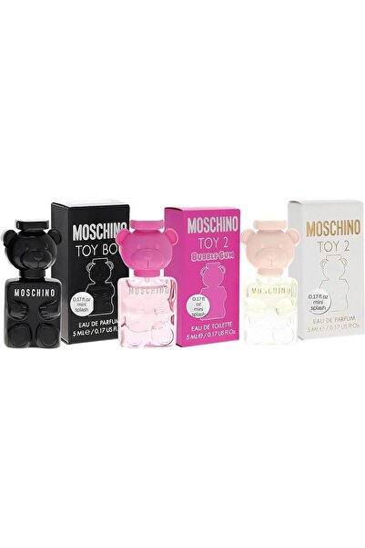 Moschino For Unisex Mini Set 3 X 5ml (Toy 2 Eau De Parfum + Toy 2 Bubble Gum Eau De Toilette + Toy B