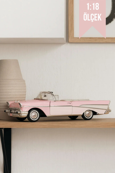 craftivio Pembe 1:18 Diecast İnce Detay 1957 Buick Roadmaster Oyuncak Metal K...