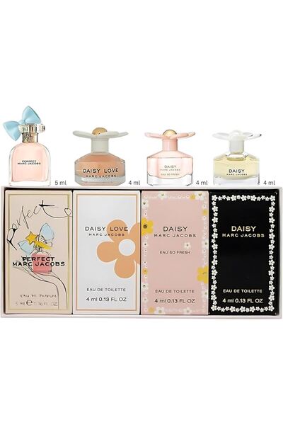 Marc Jacobs For Women Mini Set Eau De Toilette 3 X 4ml (Daisy Love + Daisy Eau So Fresh + Daisy) + P