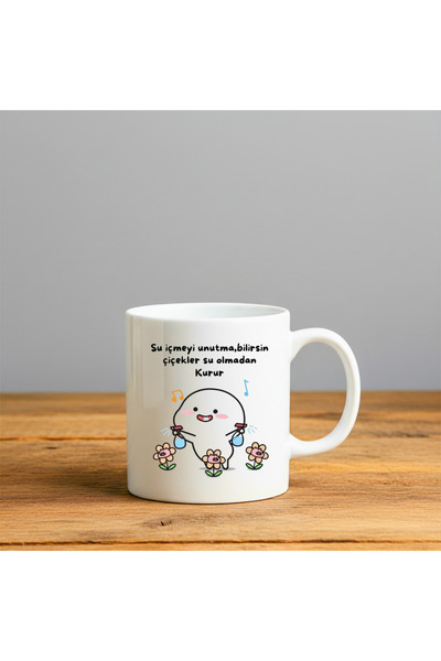 Finka Dekor لا تنسى شرب الماء B مطبوع - كوب سيراميك هدية