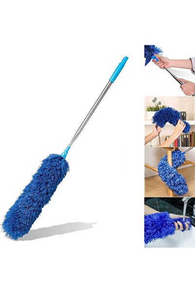 HEOATH منفضة ريش من الألياف الدقيقة مع عصا قابلة للتمديد، 100 بوصة