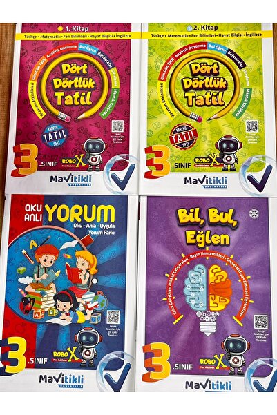 Mavitikli Yayıncılık MAVİTİKLİ 3.Sınıf Yarıyıl Tatil Seti (2025)
