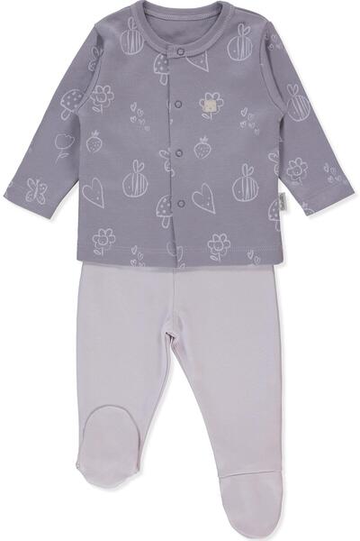 Bebetto Interlock Paddled Pajama Set 2-Piece (Mini Bee) Lila