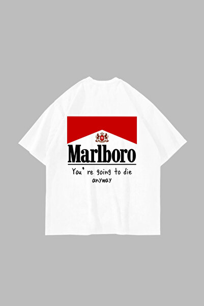 Sekizbiraltı Mrl. Printed Oversized Unisex White Tshirt