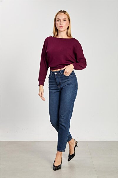 BARRELS AND OIL Women's Mom Jeans - Blue