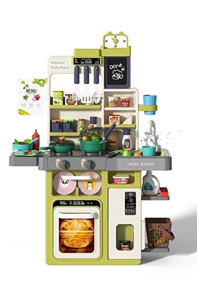 Generic 32-inch Interactive Kids Kitchen Playset with Light, Sound and Steam Effect (Ages 1-3)