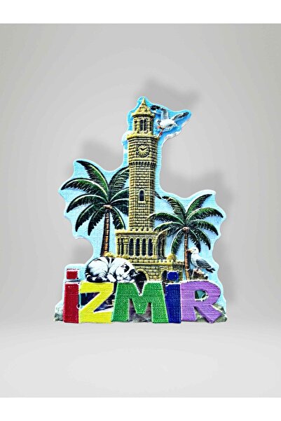 Mundy İzmir Temalı Polyester Kabartmalı Magnet – Buzdolabı Süsü – 6x8 cm Dekoratif Hediyelik (kod:1055)