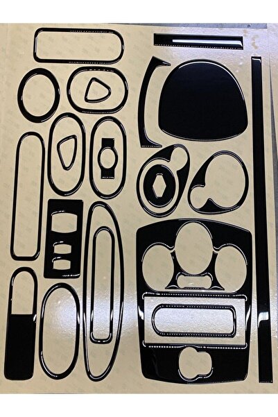 ODAC TUNING غطاء لوحة التحكم متوافق مع رينو كليو 3 بلون أسود بيانو، تشطيب من ...