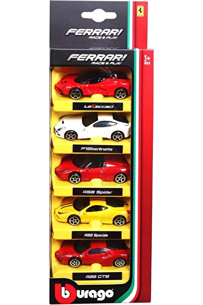 BBURAGO B18-56105 نموذج سيارة فيراري مصبوب بمقياس 1:64 "سباق ولعب" (مجموعة من...