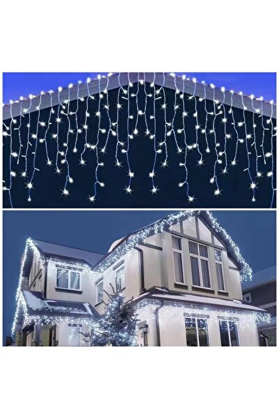 OEM Christmas Icicle Fringe Lights, 96 LEDs, Cool White, 3 m, Model 8031W