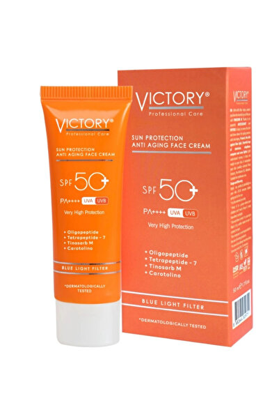 Victory SPF50+ Yüz Güneş Kremi Yaşlanma Karşıtı Mavi Işık Filtreli 50 ML