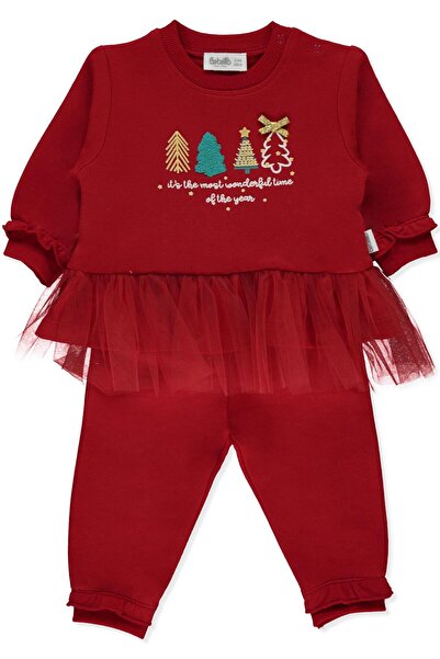 Bebetto Two Thread Sweat 2-Piece Set (Happy New Year/25) Red