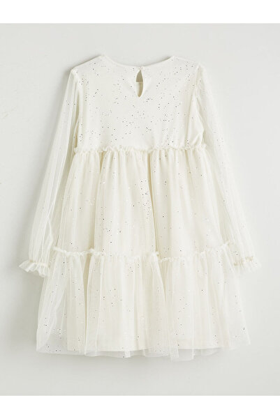 LC Waikiki okrugla kragna Sjajna haljina za devojčice