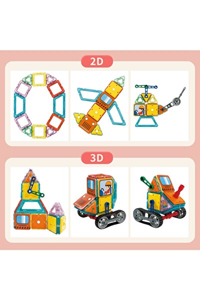 SHANTOU Set magnetic de construcție Magical Magnet II, 98 piese - vehicule de constructie