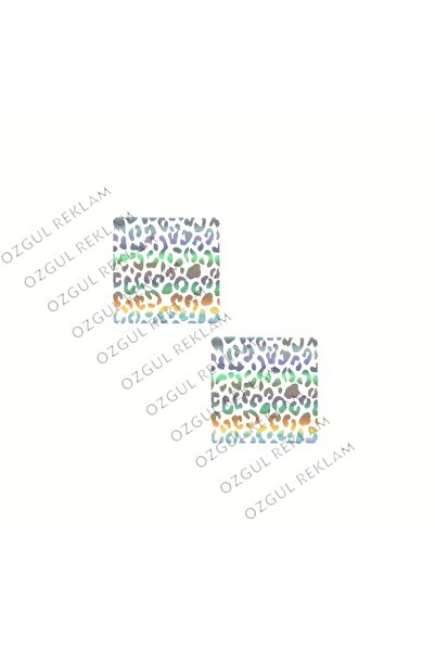 ÖZGÜL REKLAM 2 Adet Leopar Desenli sticker Araba sticker Araç Sticker / Motor...