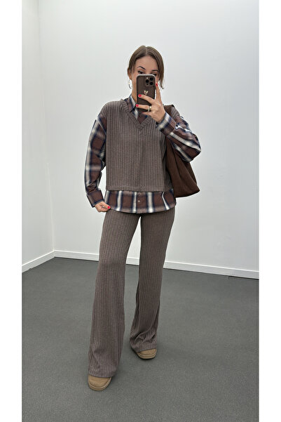 Narferita Hamburg Gömlek Ve Triko Pantolon Takımı