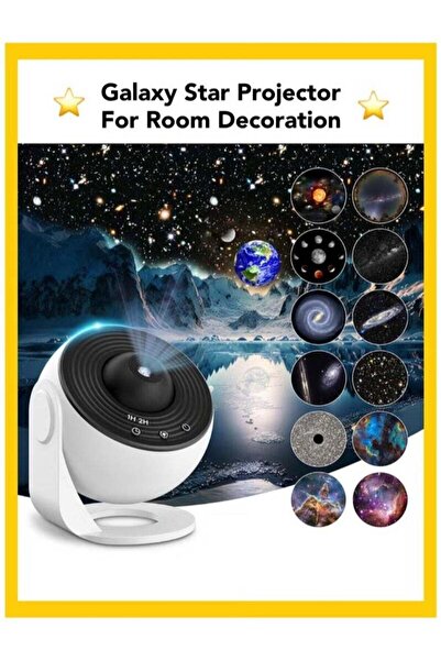 Generic Galaxy Night Light Star Projector LED Table Lamp with 12 Film Discs