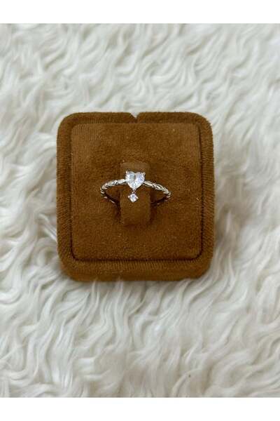 BY YASİN TOPÇU 💖   Heart and Drop Stone Ring