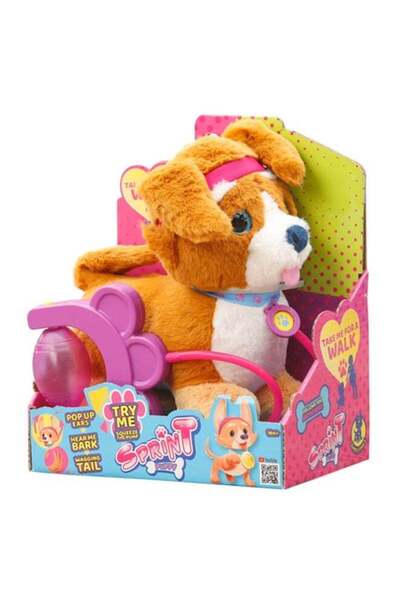 Eolo جرو سبرينت المحشو القابل للسحب مع أصوات وآذان/ذيل منبثق (علبة مفتوحة)