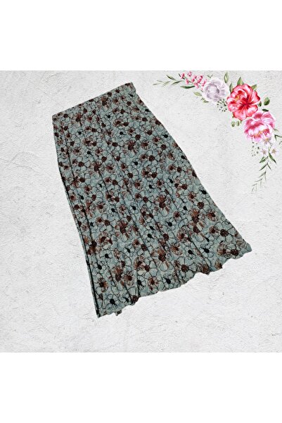 AhsenGiyim Kadın Anne Karışık Desenli Uzun Çingene Etek