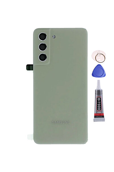 Yedcom Samsung S21 FE Yeşil Uyumlu Arka Pil Kapağı Batarya Kapağı 15ML Yapışk...