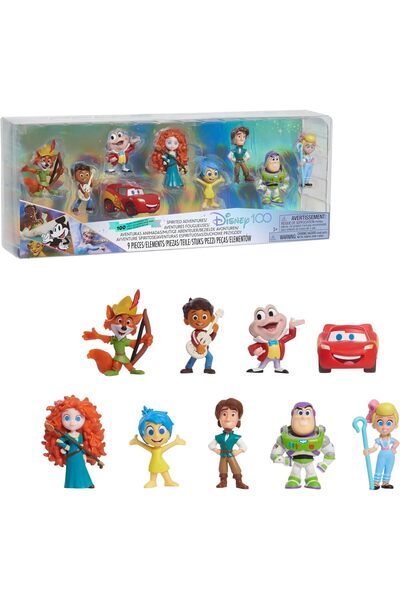 Disney Just Play Disney100 Celebration 9-Figure Pack - Spirited Adventures, Ages 3+