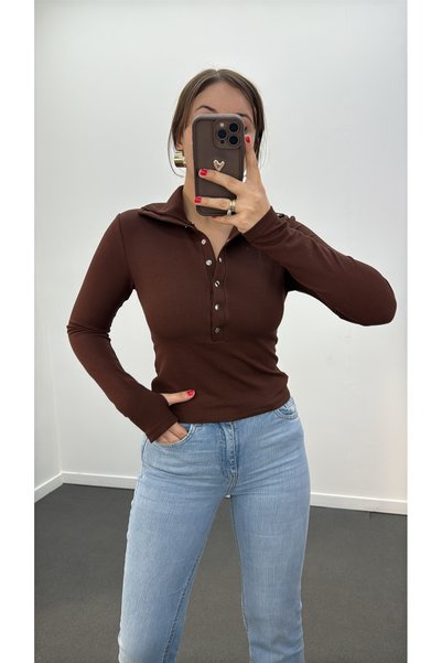 Narferita Lara Önü Çıtçıtlı Parmak Geçirmeli Body