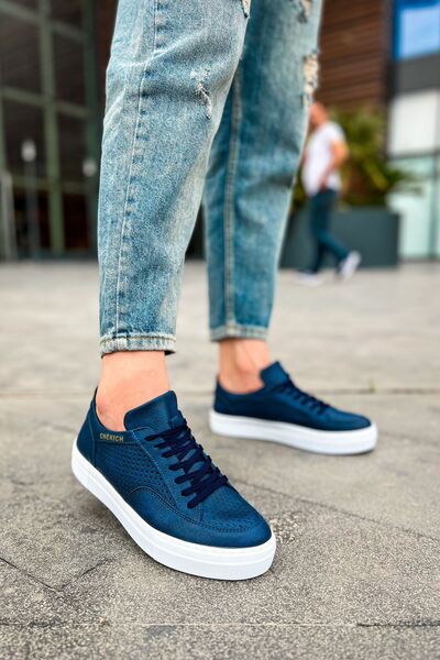 Lucy Shoes حذاء رياضي YG015 الإصدار الأول للرجال برباط يومي من الجلد CBT - أز...