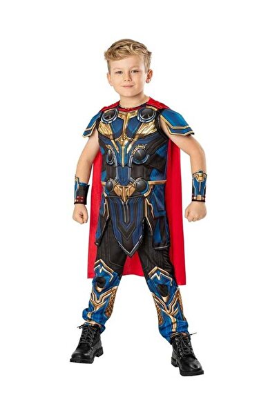 Rubies زي ثور: الحب والرعد الفاخر للأطفال من مارفل، مقاس كبير (128 سم) - للأع...