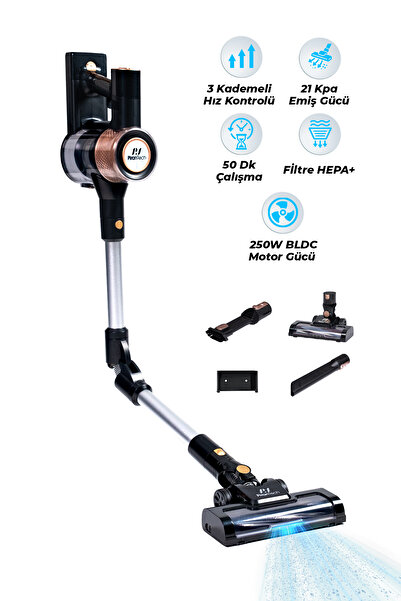 PiranTech ES-511 Katlanabilir Şarjlı Süpürge – HEPA Filtreli