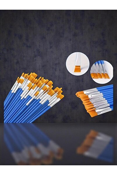 EVASAN 200 ADET DÜZ UÇLU FIRÇA (AKRİLİK,YAĞLI,GUAJ,SULU,PARMAK BOYASI İÇİN UY...