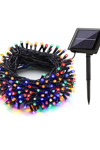 ROVERIM Instalatie solara decorativa, Exterior, Incarcare solara, 10 m, 100 LED-uri, Multicolor