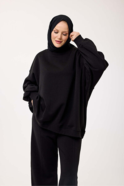 My City 5334 - 3 İplik Ş Fleece-Lined Casual Basic Women's Sweatshirt