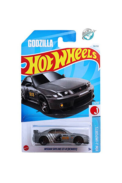 HOT WHEELS Nissan Skyline Gt-R (BCNR33) Gri (1/64) Yurt Dışı Uzun Kartonet