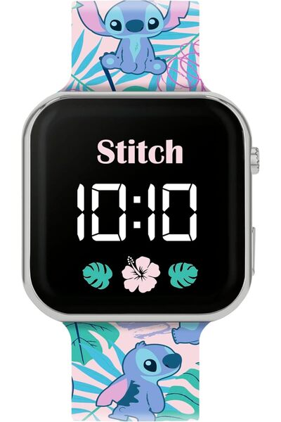 Disney Kids Lilo & Stitch LED Quartz Silicone Strap Blue Watch LAS4091