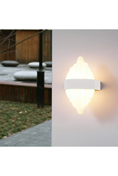 ALC-Shop Aplica LED Exterior ICEBERG 10W Metal IP65 Alb