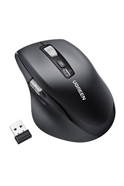 Ugreen Ergonomik 5000 DPI Sessiz Kablosuz Wireless Mouse, Siyah , 45792