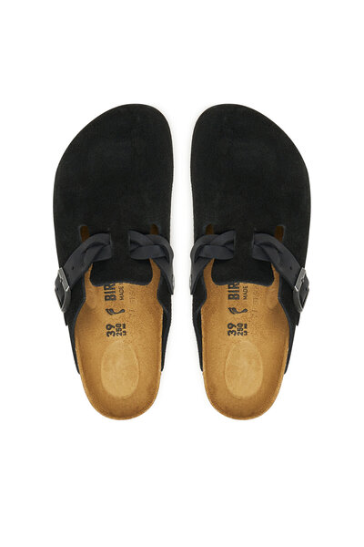 Birkenstock Women's Black Boston Braided Flip Flops 1030