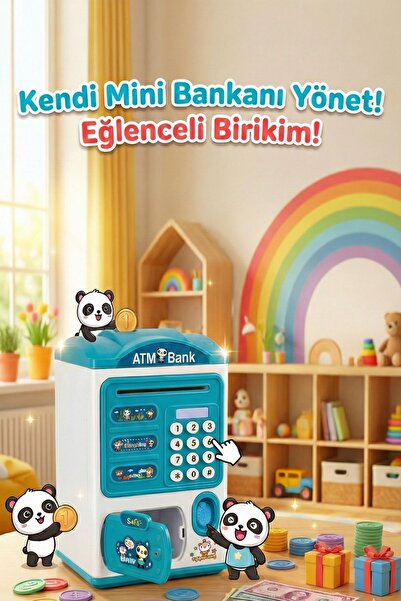 belivano Elektronik Şifreli Parmak İzi Görünümlü Otomatik Kağıt Para Alan Atm Kumbara Kasa