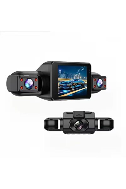 schitec 4 Kameralı Kayıtlı Araç Kamerası 360° Görüş 1080P Ön ve Arka İç Çekim HD Otomobil Kamera Sis