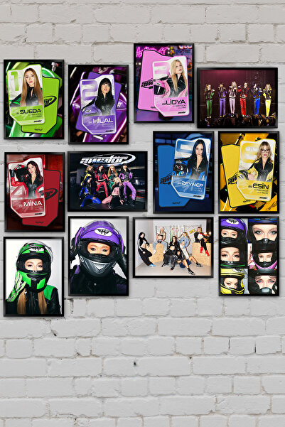 TABLOX Manifest Grup Amatör Manifam Zoktay Hilal Mina Esin Lidya Sueda Big5 12li Dekoratif MDF Tablo Seti