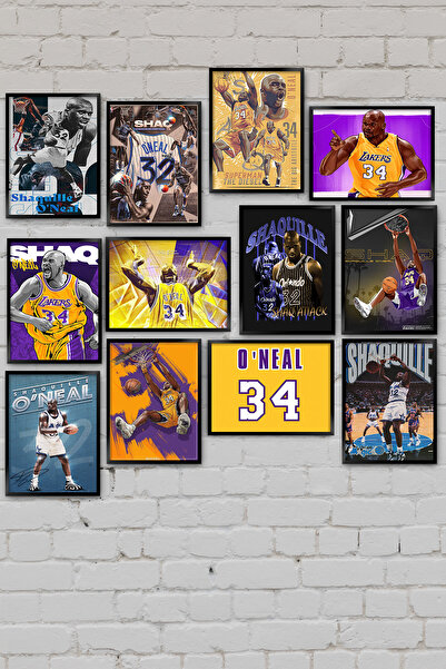 TABLOX Shaquille O'neal Shaq Diesel NBA Basketbol Efsane 12 Parça MDF Ahşap D...
