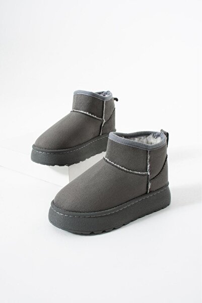 JAGEN SHOES JAGEN ÇOÇUK UNİSEX GRİ KÜRKLÜ SÜET BOT