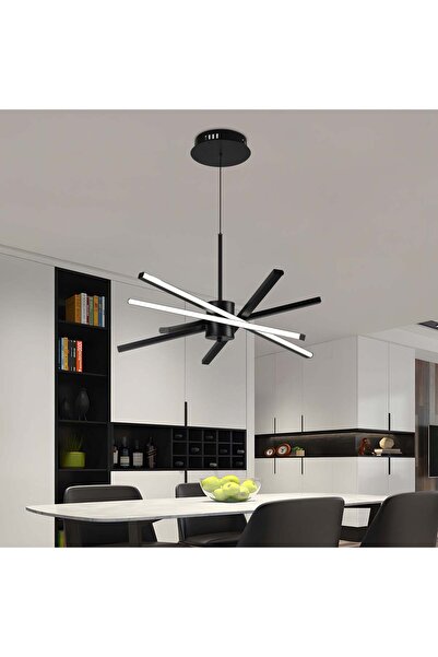 ALC-Shop LED Chandelier with Remote Control LT176/5BK, 69W, 5 Elements, Cold/...