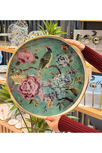 Onedekor Lüks Akrilik Yuvarlak Tepsi Luna Edition 40*5