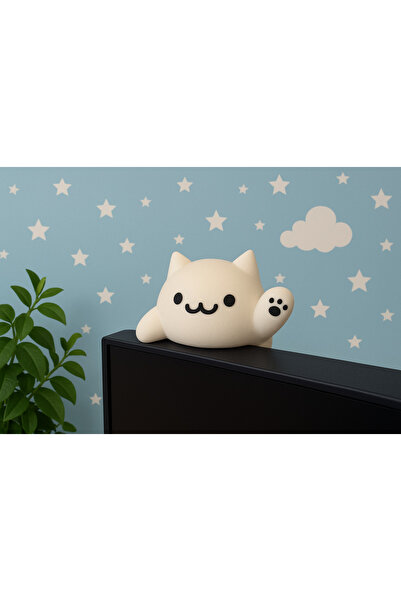 Narves St 1 Adet Monitör Üstü Sevimli Mini Kedi Figür Aksesuar