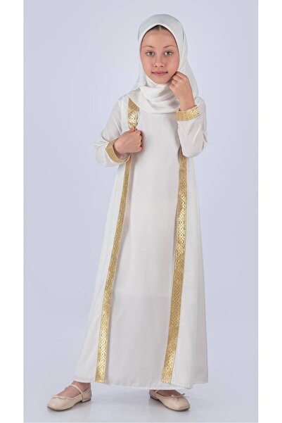 renkli diyar Girls' Prayer Dress with Scarf