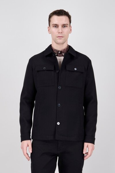 PR PACO ROMANO ART OF FASHİON Erkek Siyah Bebe Yaka Mont